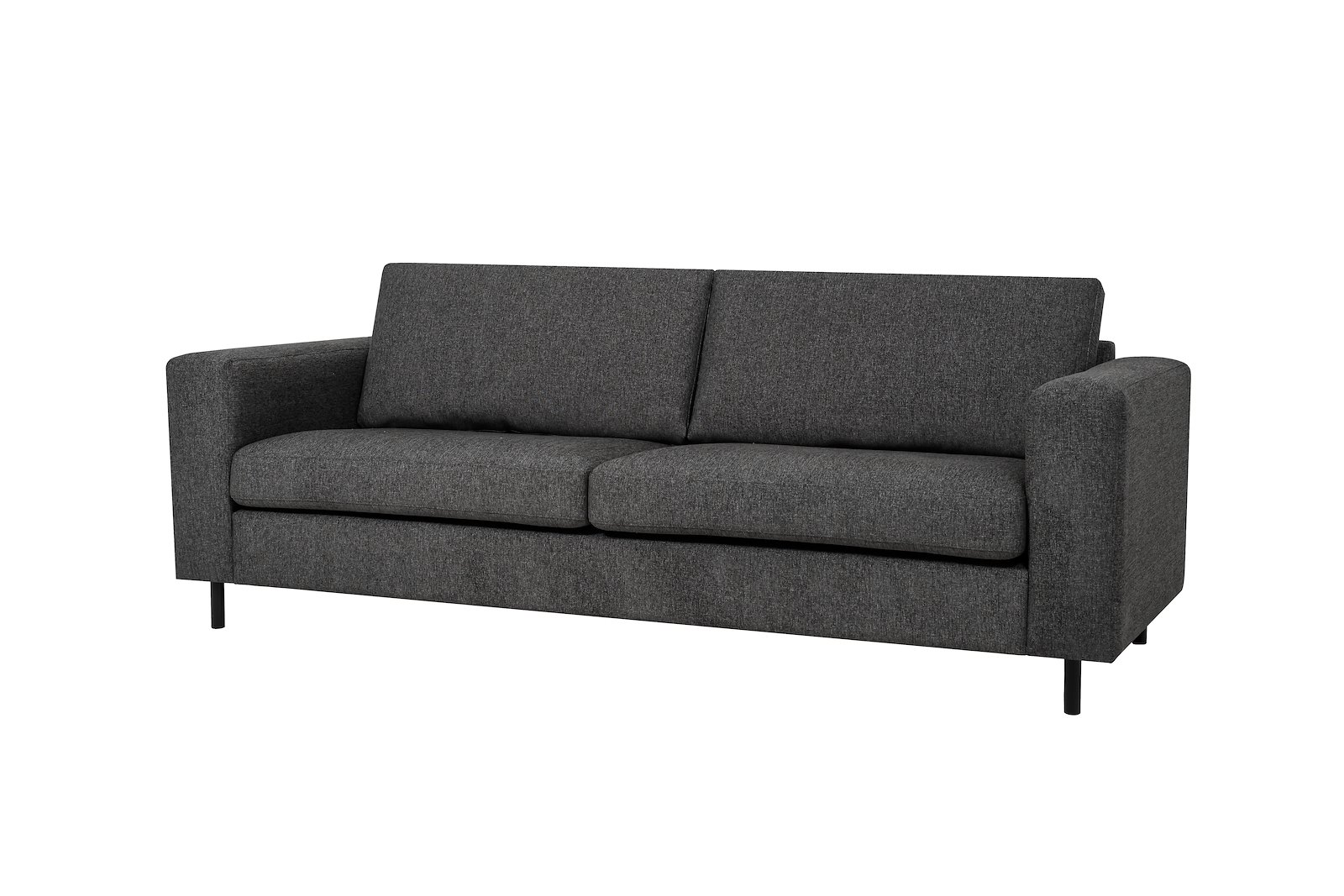 Viken 3-seter Tekstil Thor 5 Brown. Arm A og sorte eikeben. Skumkomfort