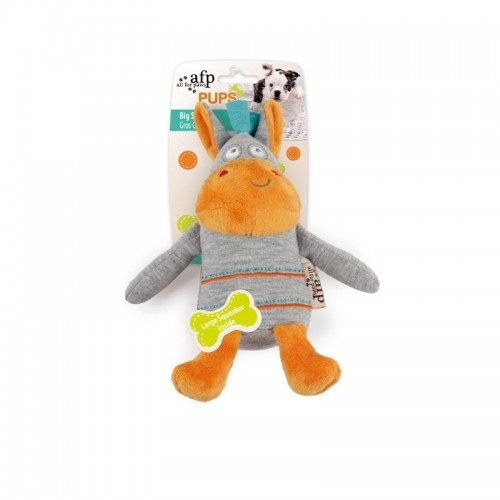 Cachorro All for Paws Pups Grand Squeaker Laranja e Cinza
