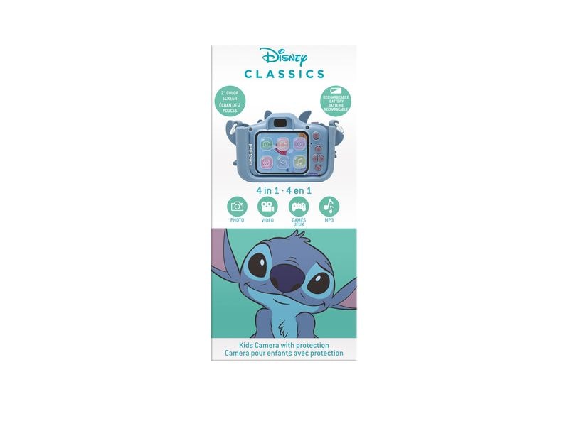 Lexibook Kinderkamera mit Schutz Stitch Robuste Digitalkamera für junge Fotografen