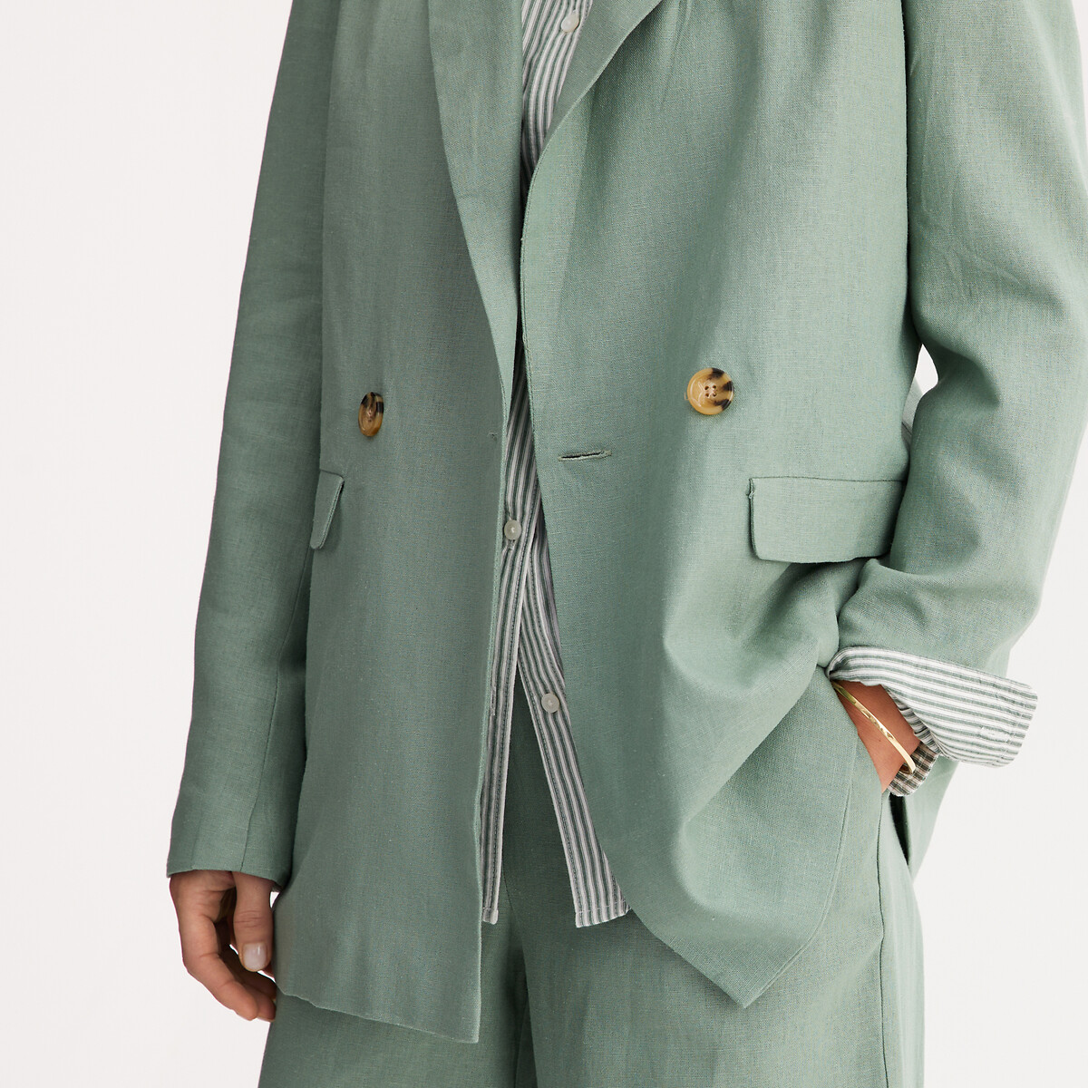 ANNE WEYBURN<br>Camisa de força, linho misto