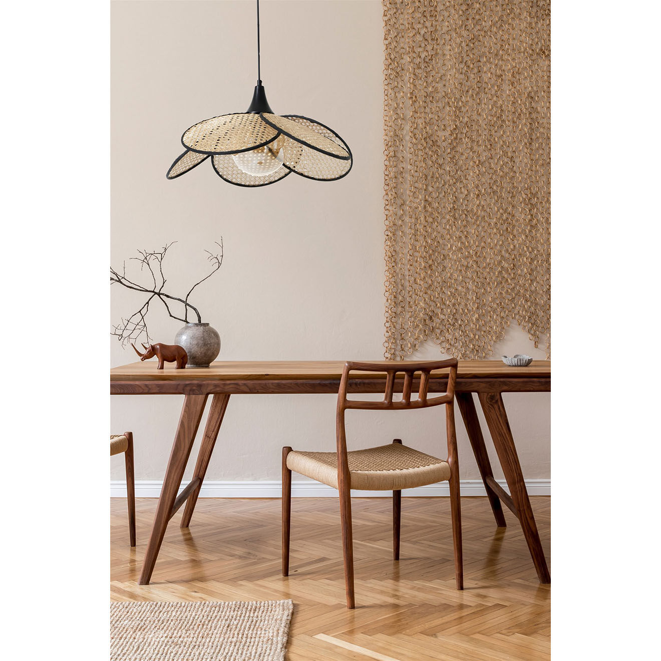 Sheen Suspension Pervane fumé/beige - D.45x80 cm