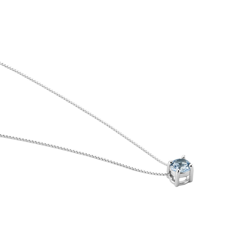 Collier Rio Santa Teresa Argent Blanc Oxyde De Zirconium Sky Blue