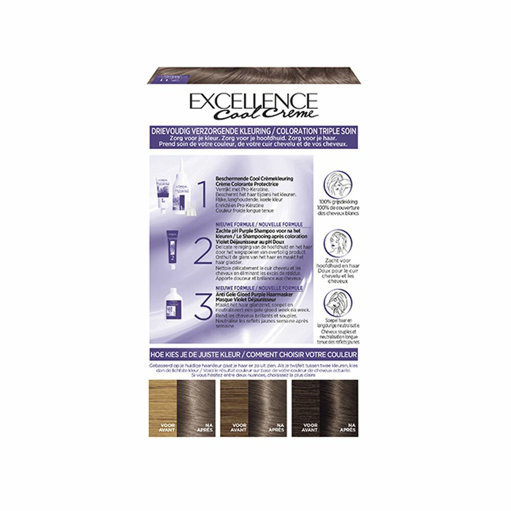 L'Oréal Excellence Cool Crème Permanente Crèmekleuring 7.11 - Ultra As Middenblond