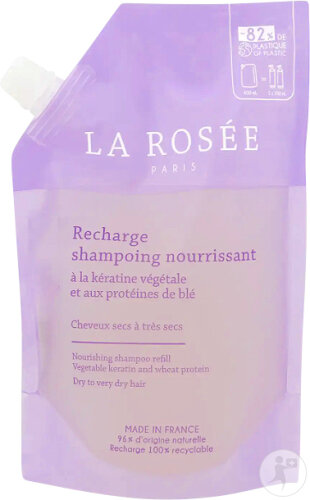 La Rosée Shampoing Nourrissant À La Kératine Végétale Et Aux Protéines De Blé Recharge 400ml