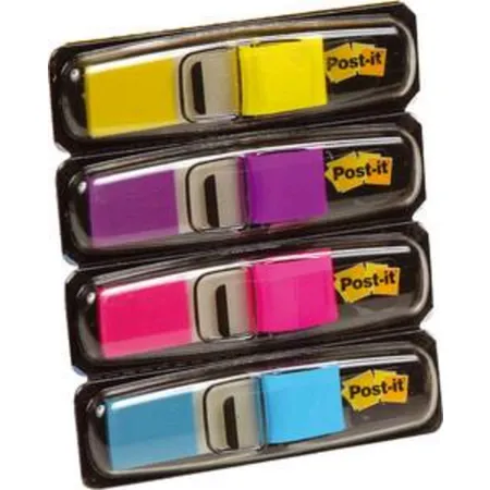 Post-it® Haftstreifen Index Mini, 11,9 x 43,2 mm, Leuchtfarben, 4 x 35 Streifen