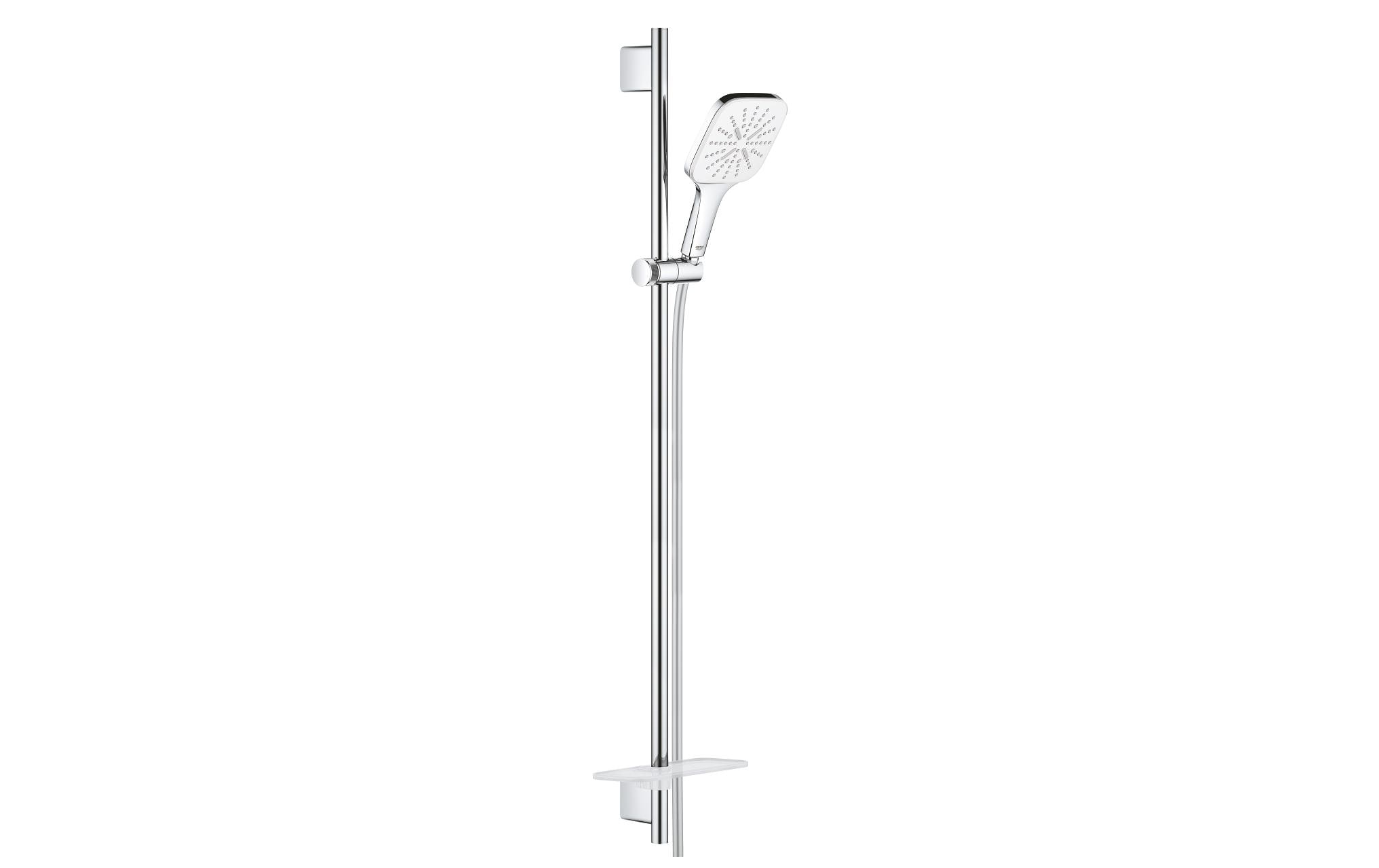 Duschbrausen-Set Smartactive 130 Cube EcoJoy Moon White<br>Duschstangen-Set