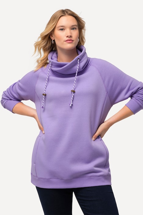Sweatshirt, weiter Stehkragen, Taschen, Raglan-Langarm