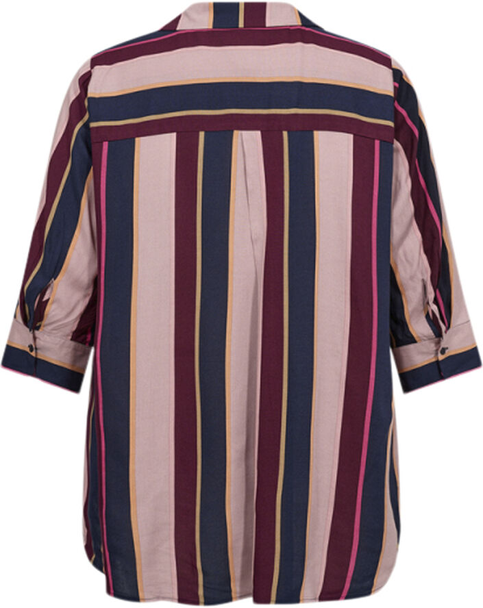 Wasabiconcept Curvy WA-JOSEPHINE 2 Bluse Navy blå 6799c blue iris combi