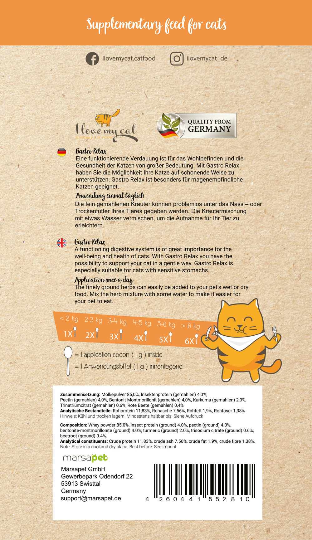 Gastro relax poudre pour chats - 80g
