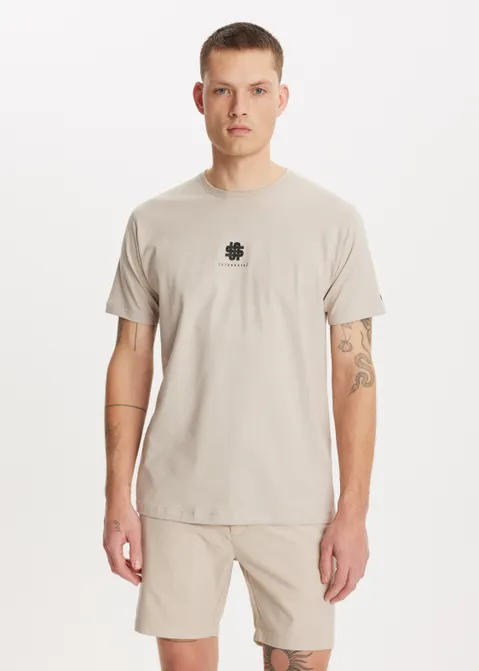 T-shirt met print symbol bruin (TAU.L)