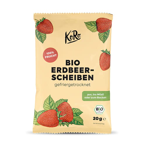 Koro Bio Gefriergetrocknete Erdbeerscheiben