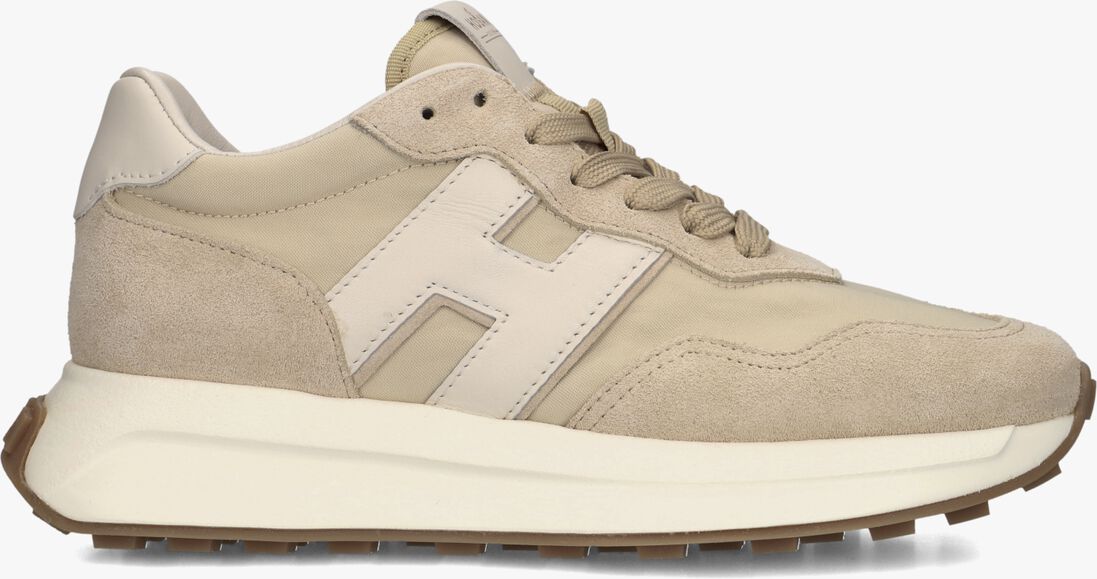 beige hogan lage sneakers h641 allacciato h