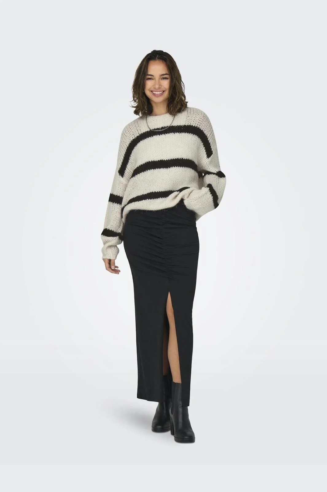 Only Onljackie Ls Pullover Knt 4552779 pearled ivory black