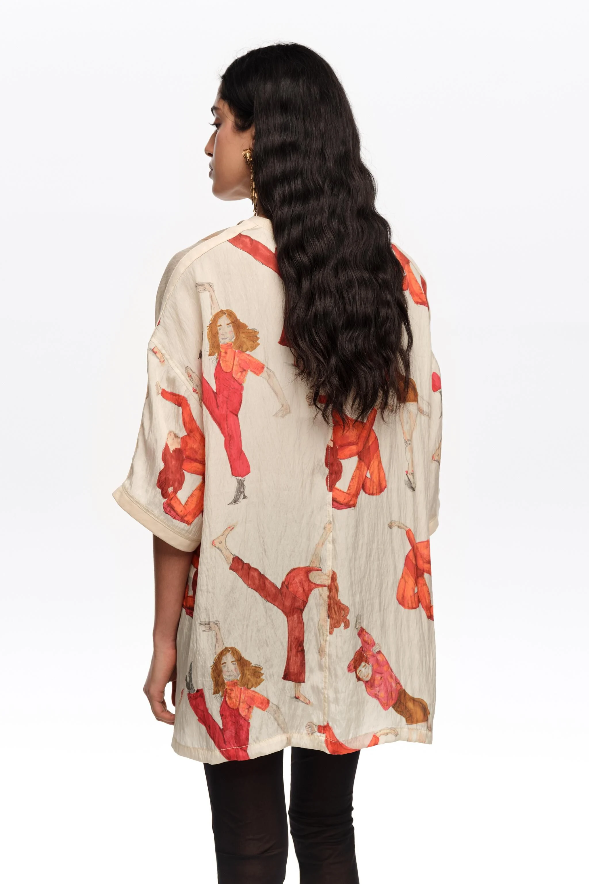 Camiseta oversized fluida para dançarinos