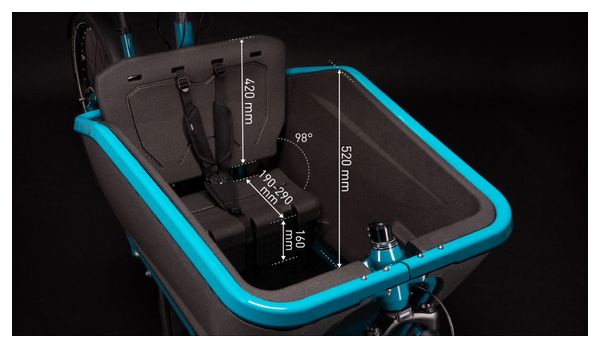 Vélo Cargo Électrique Cube Cargo Sport Hybrid 500 Shimano Deore 10V 500 Wh 20/27.5'' Bleu