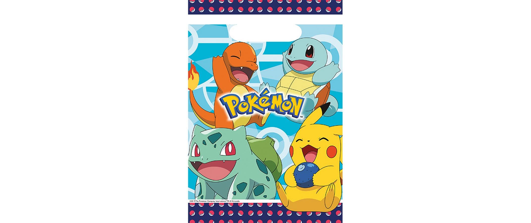 Geschenktasche Pokémon 8 Stück, 30.5 x 18 x 0.5 cmPlastiktüten für Mitgebsel nach der Party
