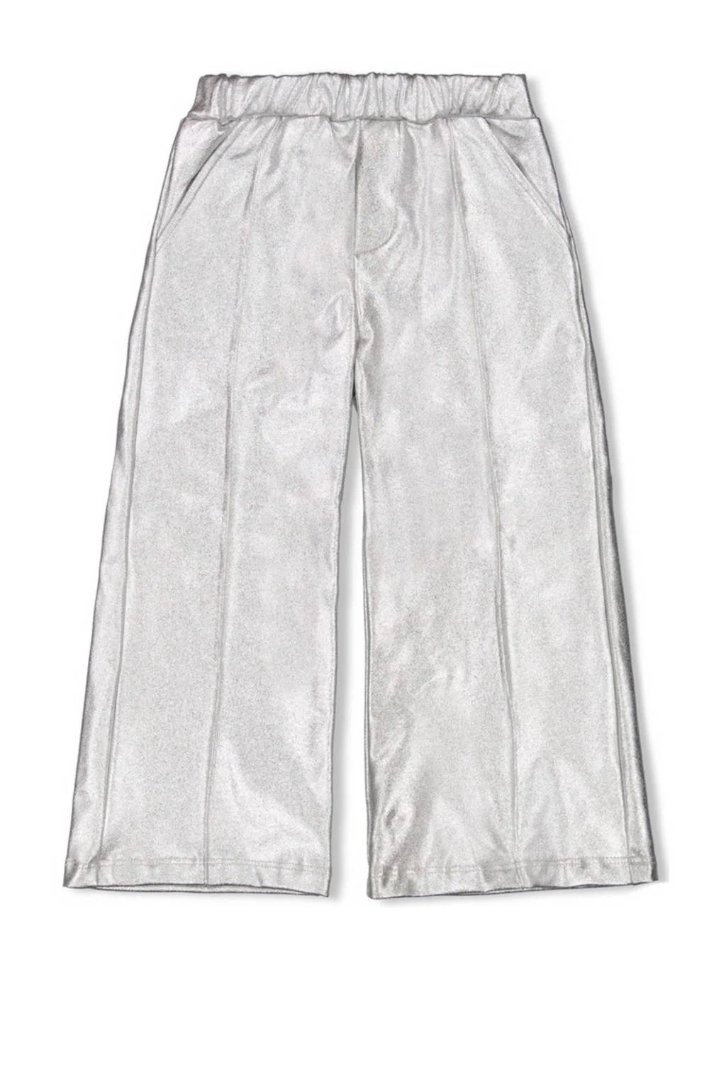 Jubel wide leg casual broek zilver