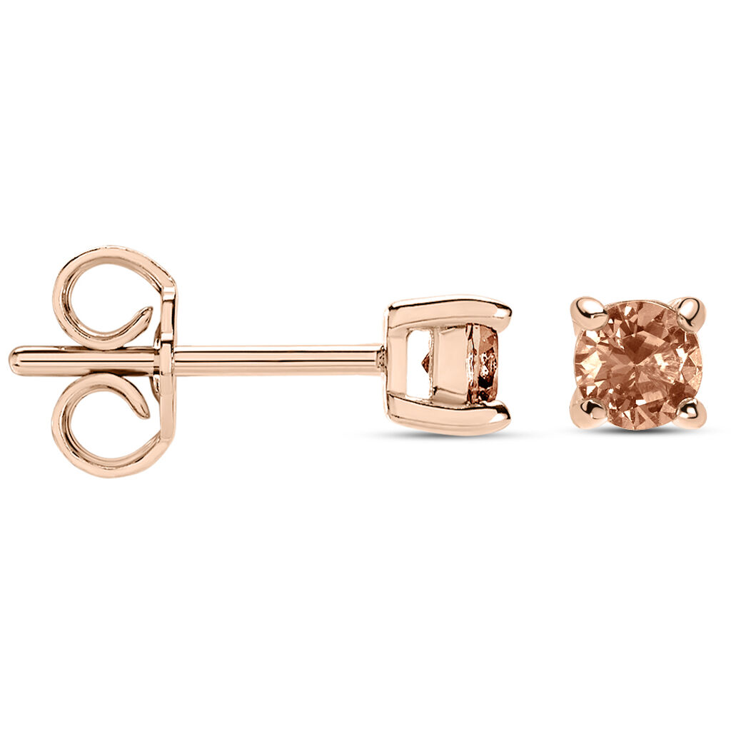 Boucles D'oreilles Puces Rio Argent Rose Oxyde