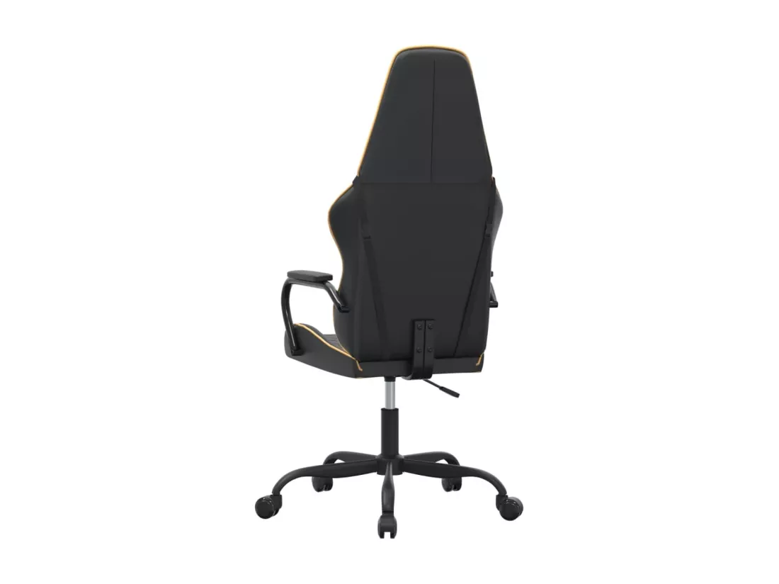 Chaise de jeu de massage doré et noir similicuir