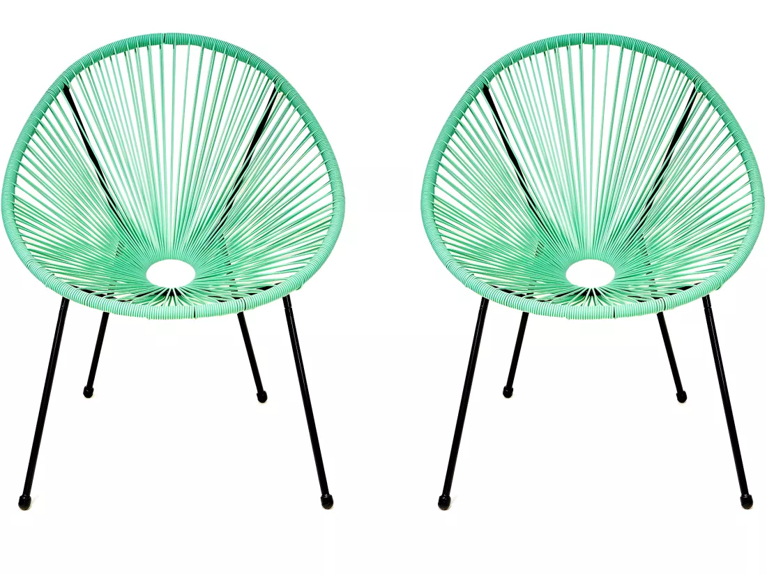 Lot de 2 fauteuils de jardin 
