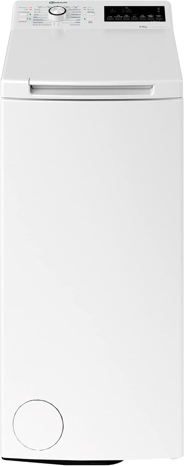 Bauknecht WMT Eco Smart 6513 Z C Toplader-Waschmaschine / 6,5 kg / 1200 UpM/Antiflecken-Programm/FreshFinish/ZEN Technology/Startzeitvorwahl/SoftOpening/Kurz 30'/ 15° Green& Clean, Weiß, 6.5 kg