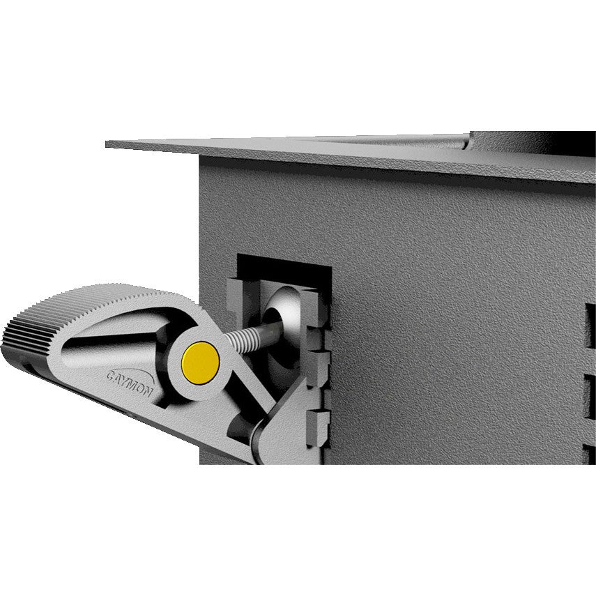 Caymon CASY024/G in-tafel chassis, 4 modules breed, grijs