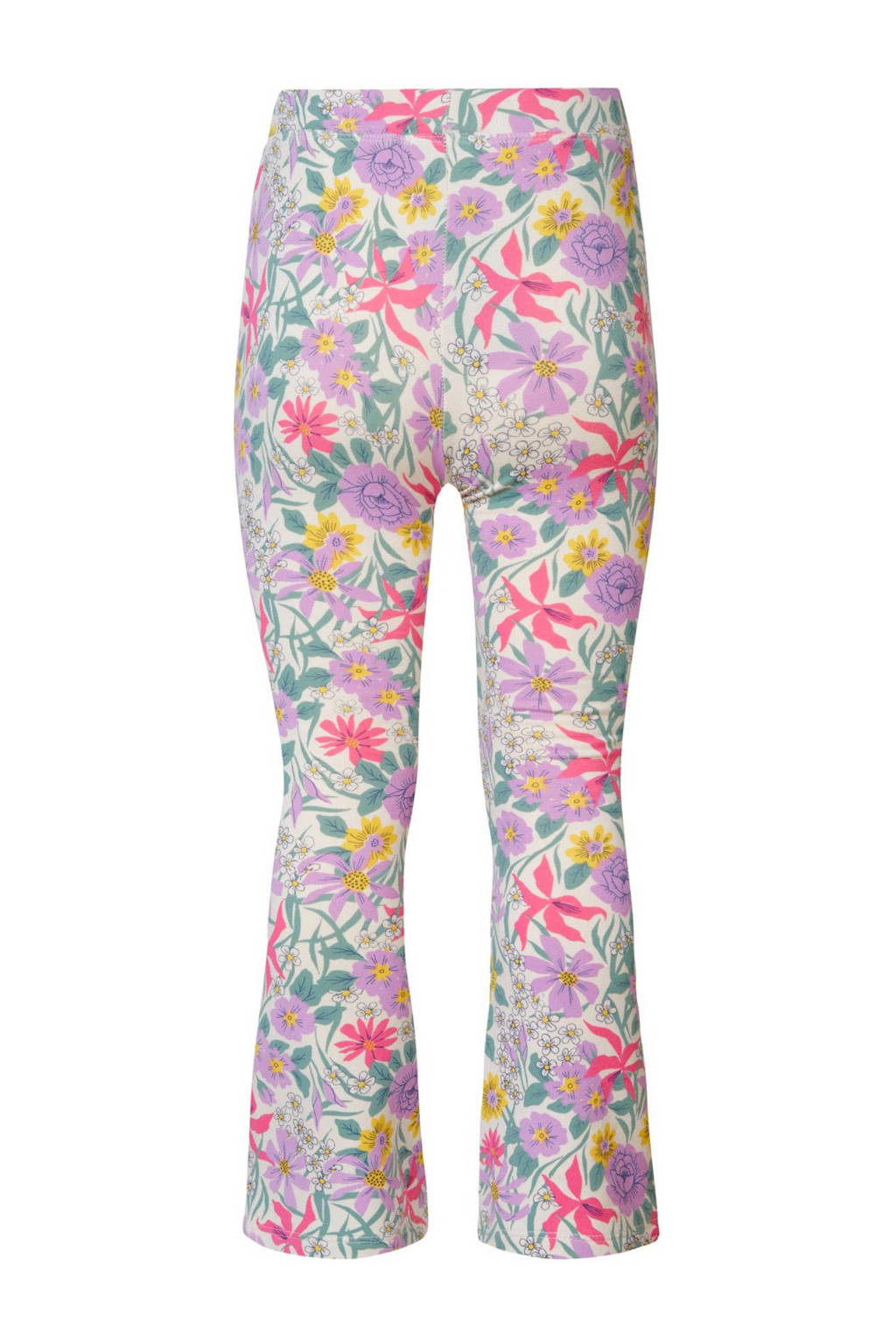 Noppies flared legging Elwood roze/groen/geel