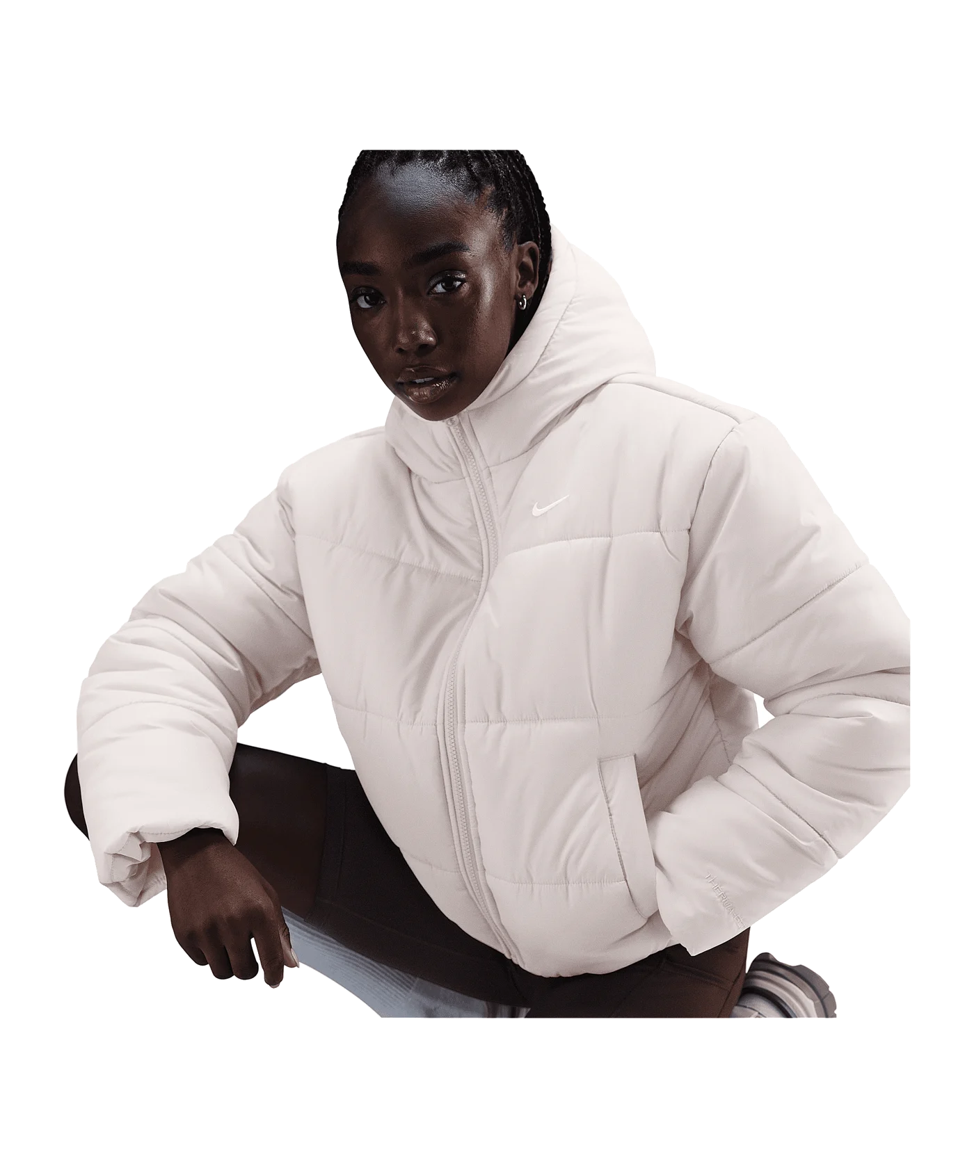 Nike Synthetic Puffer Jacke Damen Beige F104