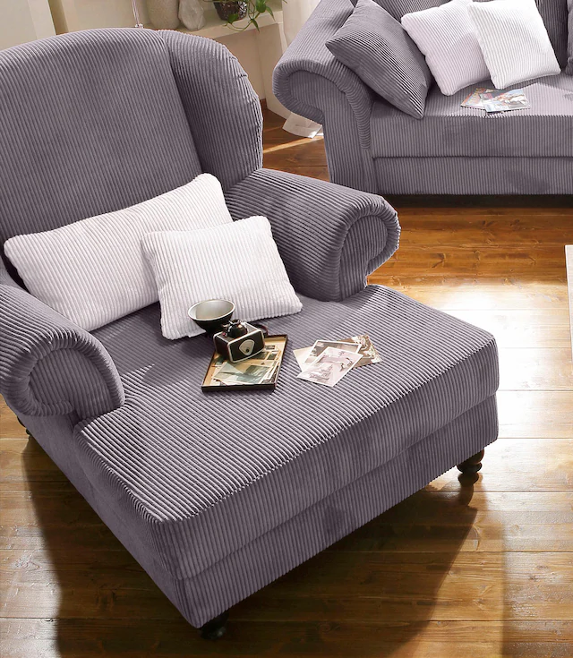 Home affaire XXL-Sessel »King Henry, Sessel, Ohrensessel, Relaxsessel, Big Sessel, Breite 121cm« mit Federkern, in legerer Polsterung und  losen Kissen