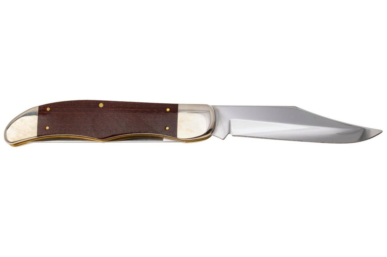Case Folding Hunter, Smooth Dark Red Burlap Micarta, 12274, 10265 CS zakmes