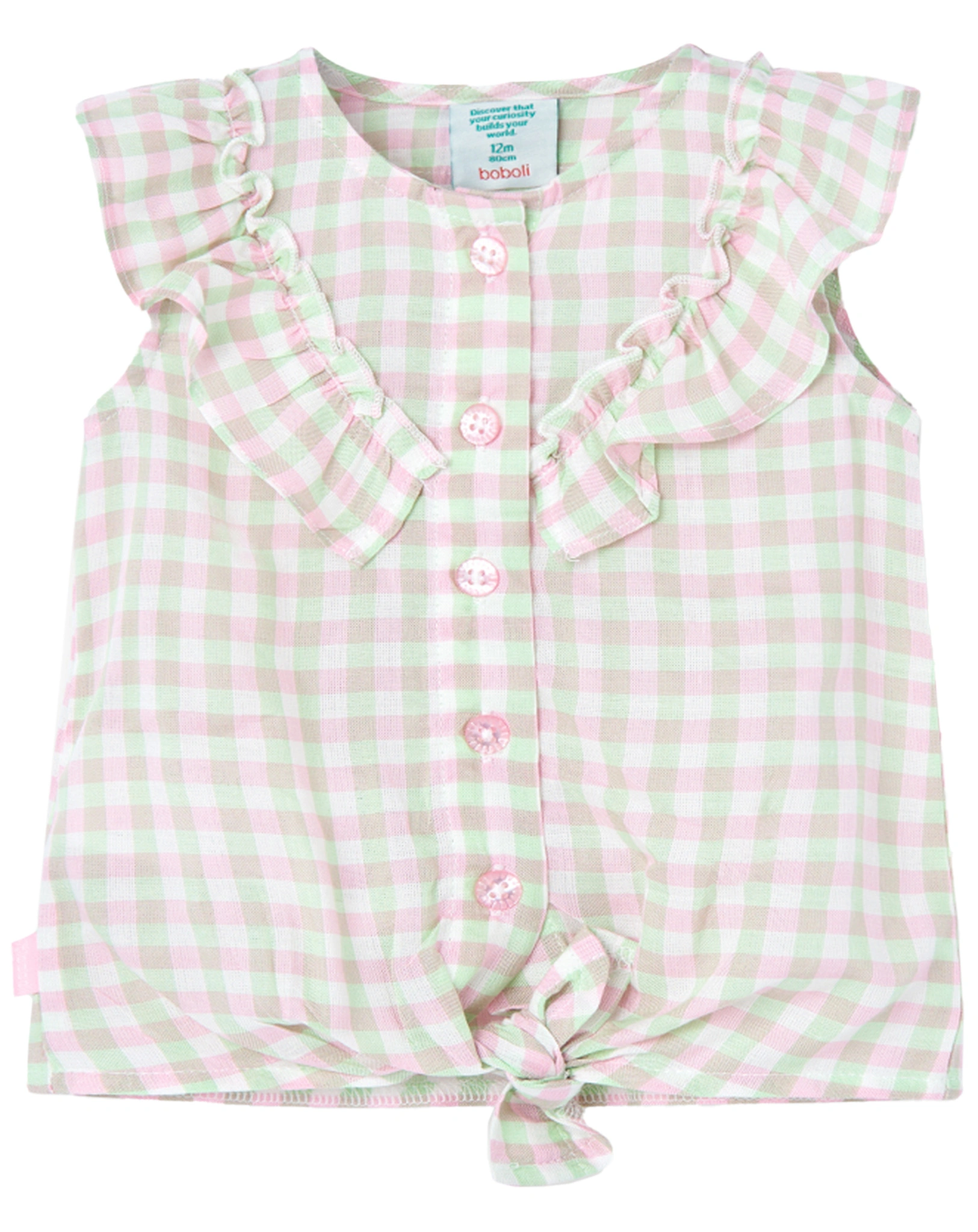 Bluse KARO ärmellos in rosa