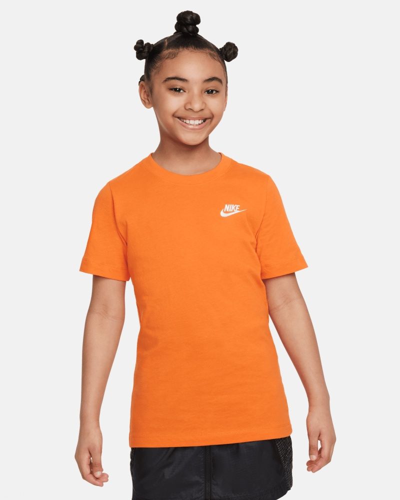 T-shirt Nike Sportswear Orange & Blanc pour enfant