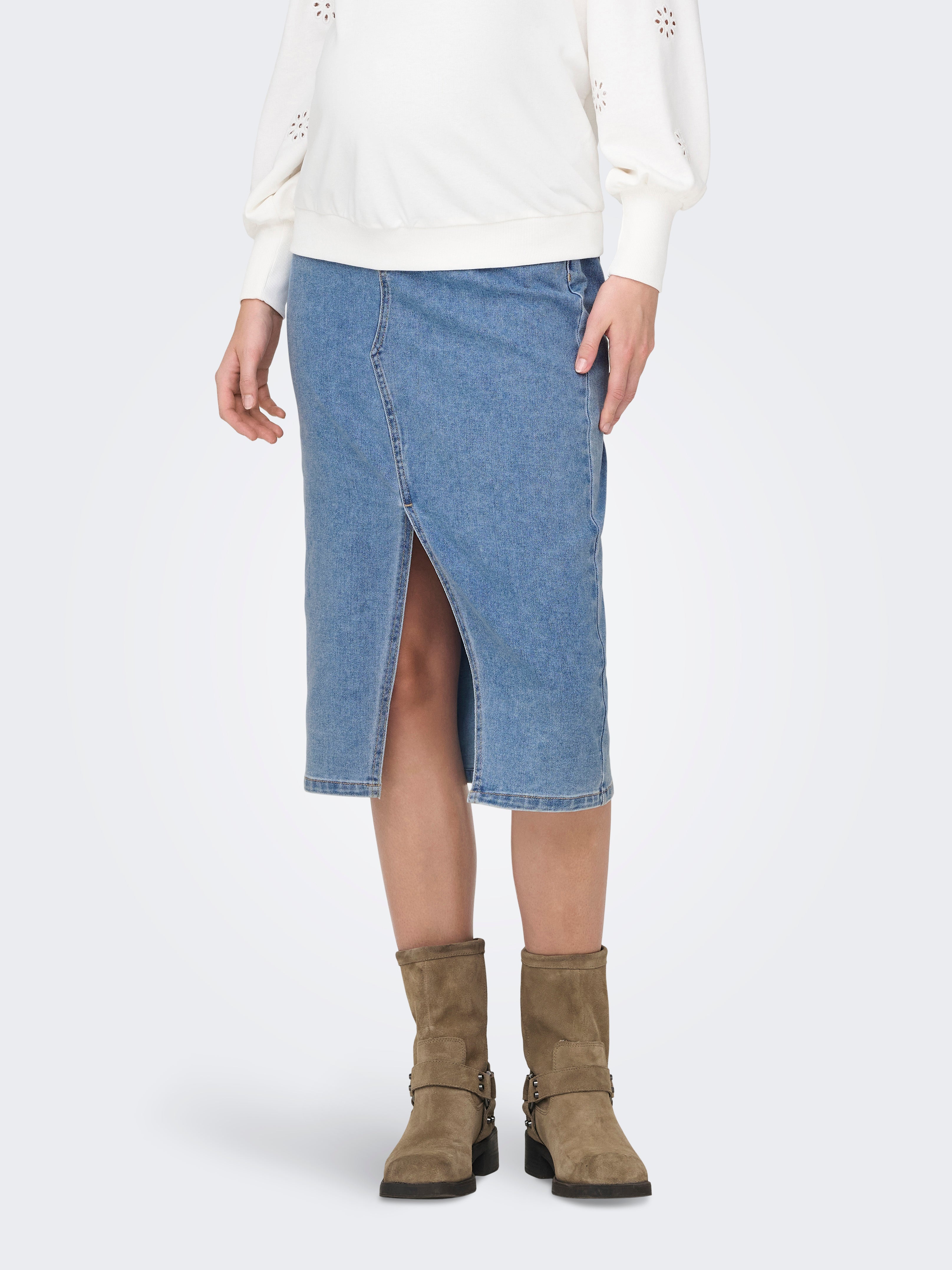OLMSIRI Jeansrock Light Blue Denim