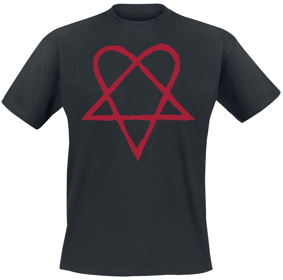 Dark Red Heartagram | HIM T-Shirt Manches courtes