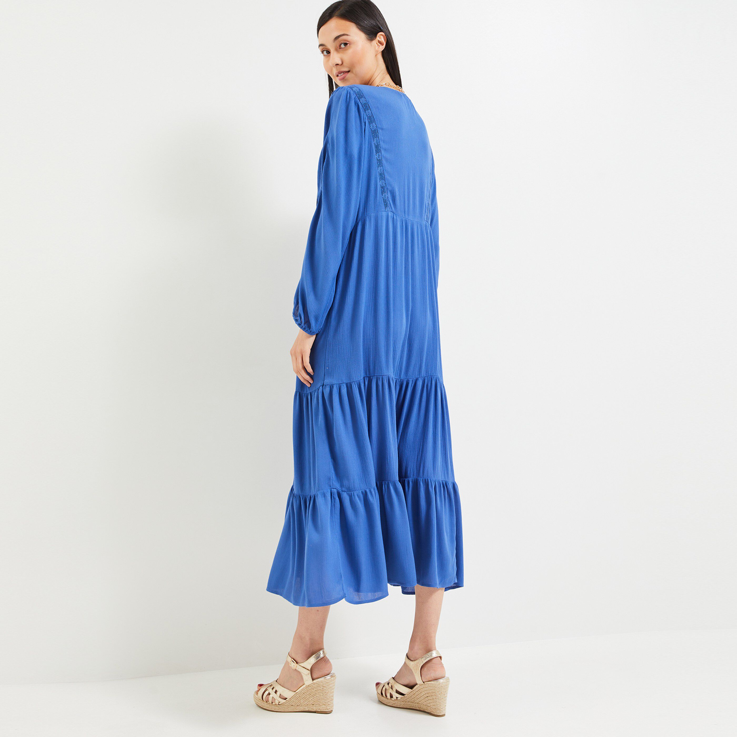 Robe longue femme - BLEU