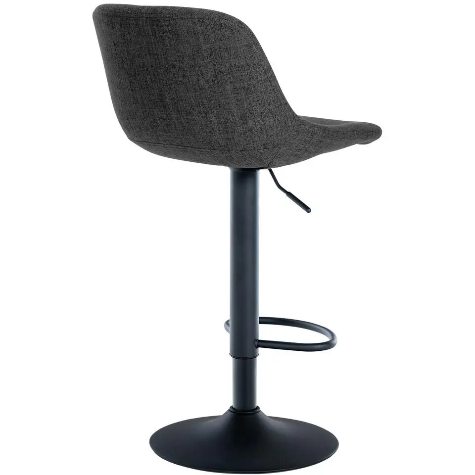 CLP Barkruk Loft zwart Frame - Stof - zwart