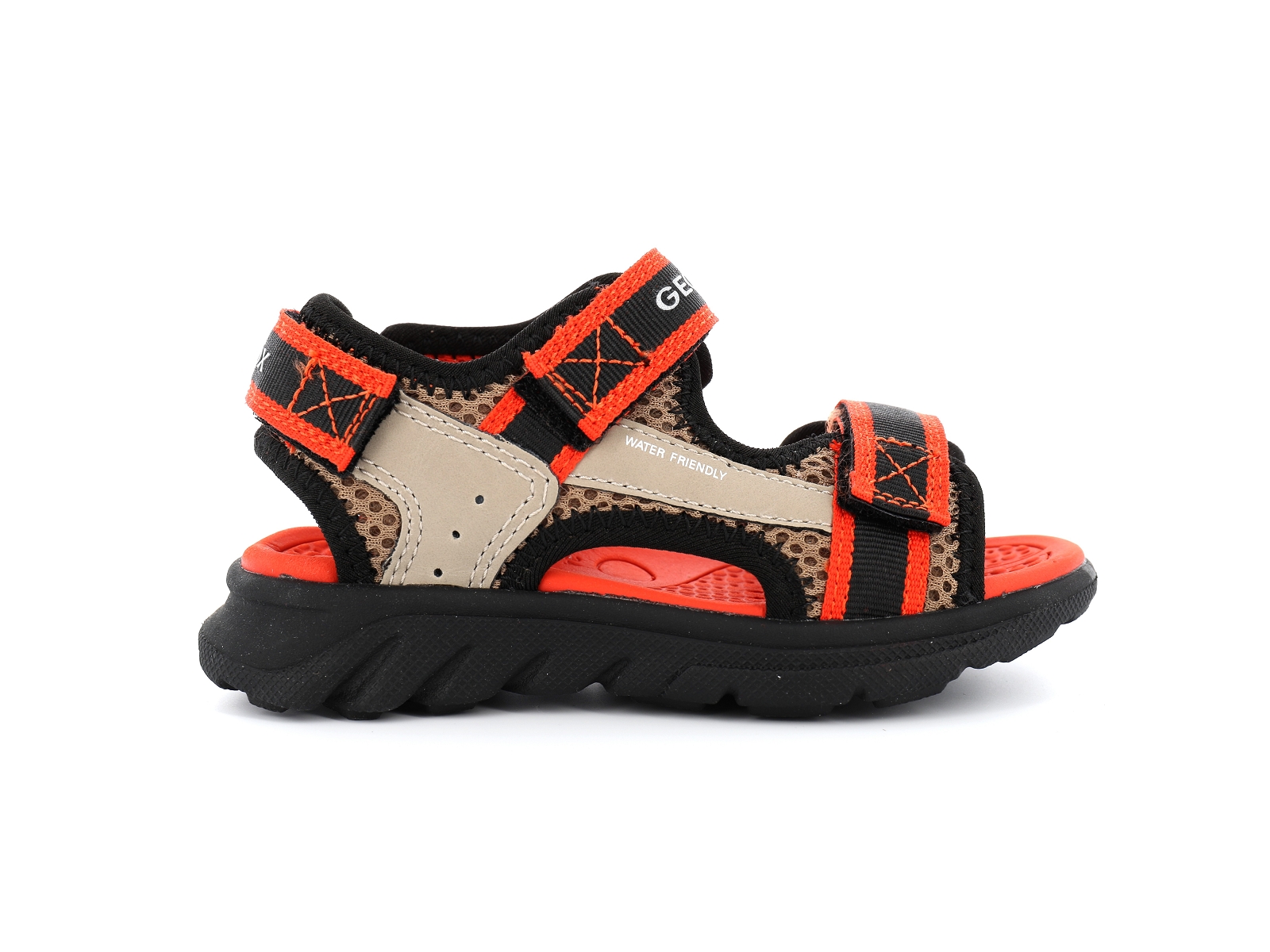Geox-J AIRADYUM J45F1B Matières combinées Rouge Beige