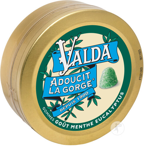 Valda Gommes Avec Sucres Goût Menthe Eucalyptus 50g