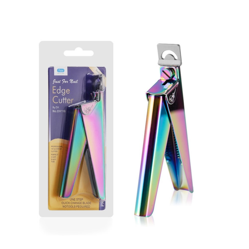 Edelstahl Nagelknipser Tip Cutter Kunstnägel Schneider - Bunt