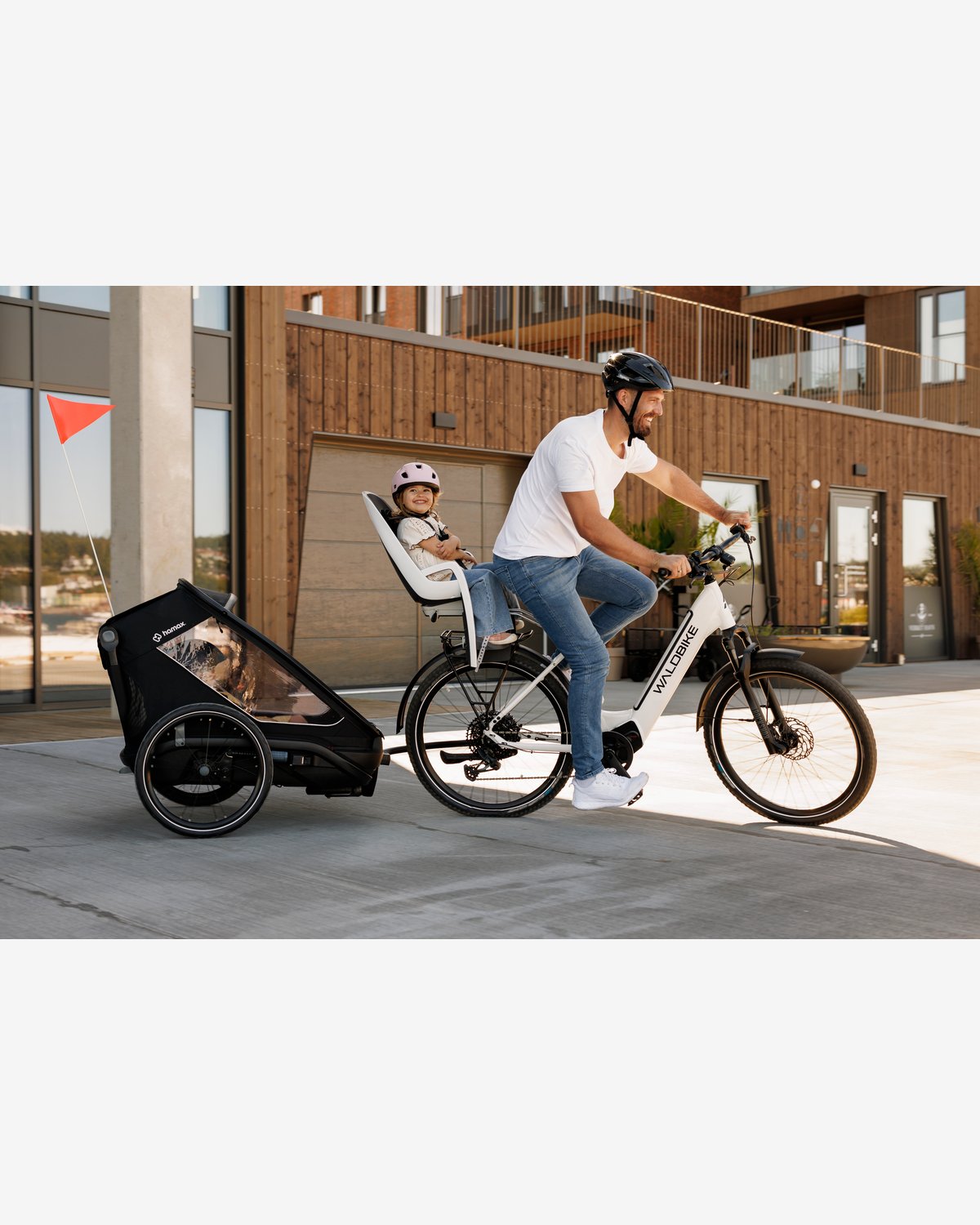 Hamax Outback Next Sykkelvogn & Barnevogn, 2-Seter | Double Bicycle Trailer