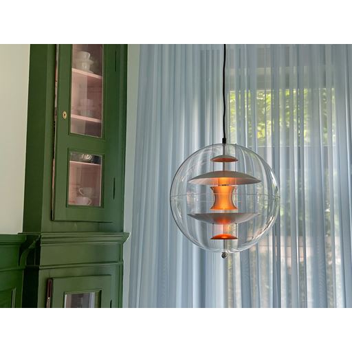Verner Panton Verpan Globe Pendel, Børstet Aluminimum, Ø40 cm