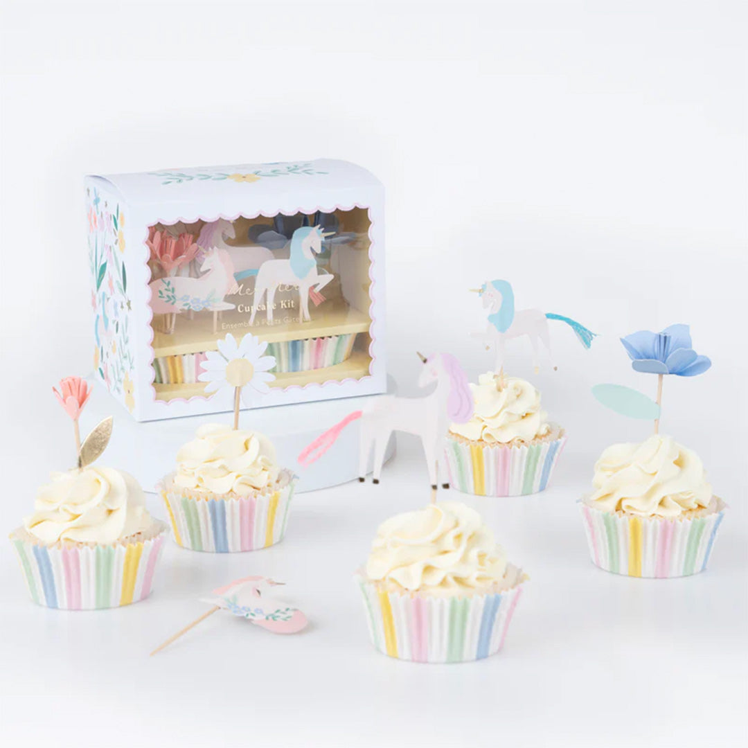 Meri meri cupcake set meadow unicorns