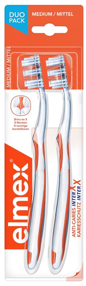 ELMEX KARIESSCHUTZ InterX Mittel Zahnbürste Duo 1 Stk
