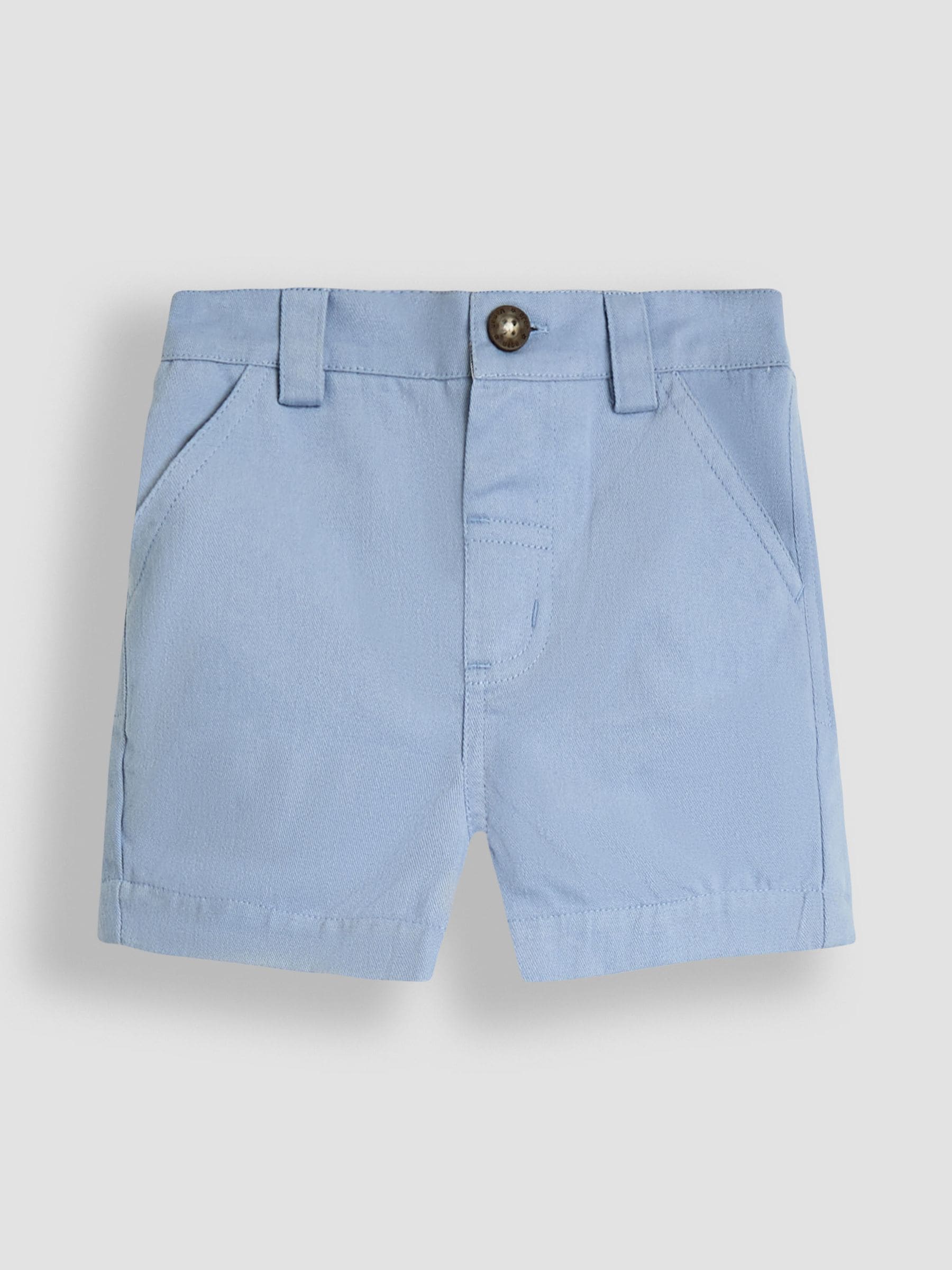 Lichtblauw - JoJo Maman Bébé Twill chino's 100% katoenen shorts