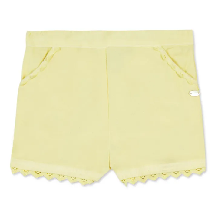 Tartine et Chocolat Short Broderie | Jaune pâle