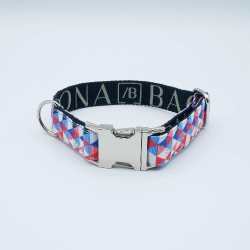 Coleira para cães Baona em nylon reciclado multicolorida
