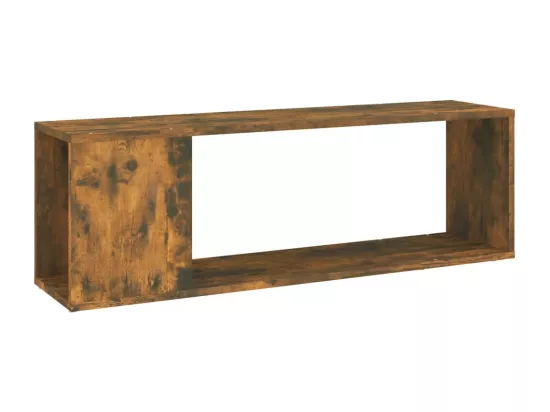 Meuble TV Chêne fumé 100x24x32 cm Bois d'ingénierie