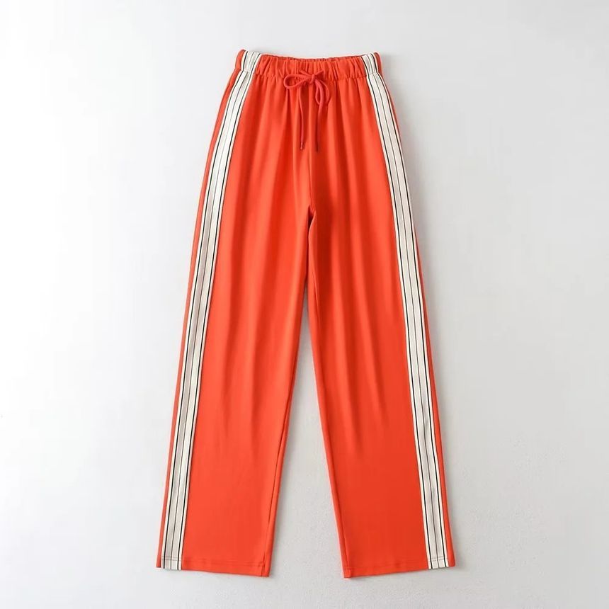 Opuscule - High Rise gestreepte losse joggingbroek