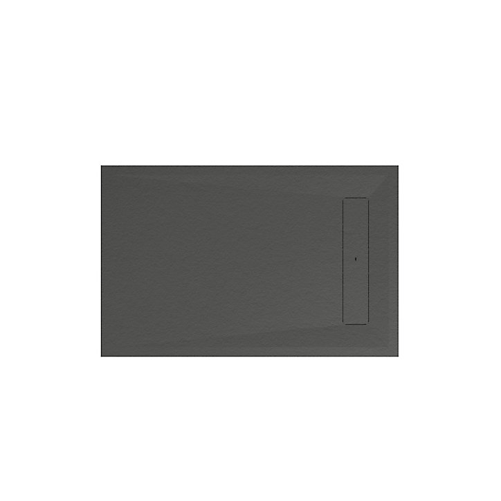 Receveur de douche 90 x 140 cm, résine, noir, GoodHome Luiro