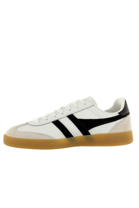 Baskets basses gola viper leather white/black/gum